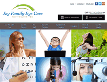 Tablet Screenshot of joyfamilyeyecare.com